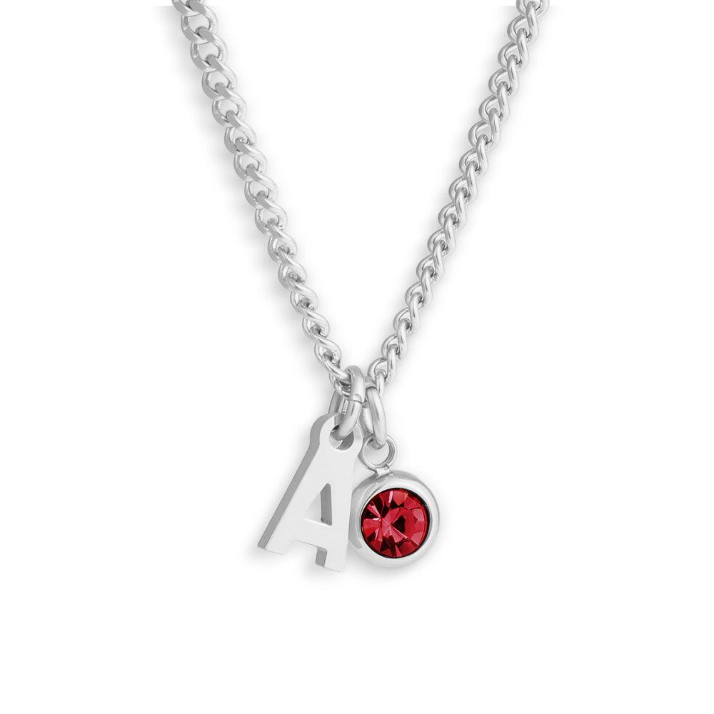 Custom/Personalized Initial Pendant Necklace w/ Birthstone