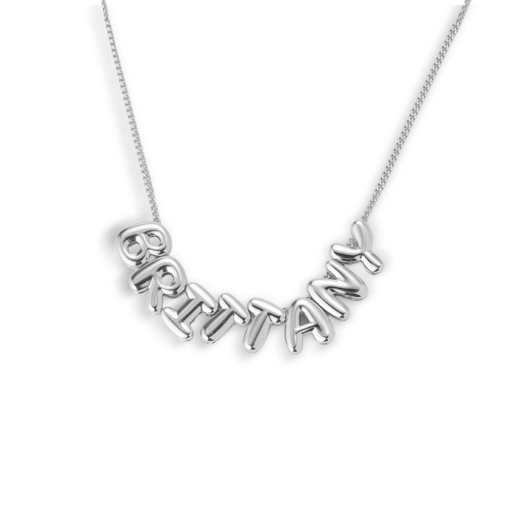Custom/Personalized Bubble Letter Name Necklace