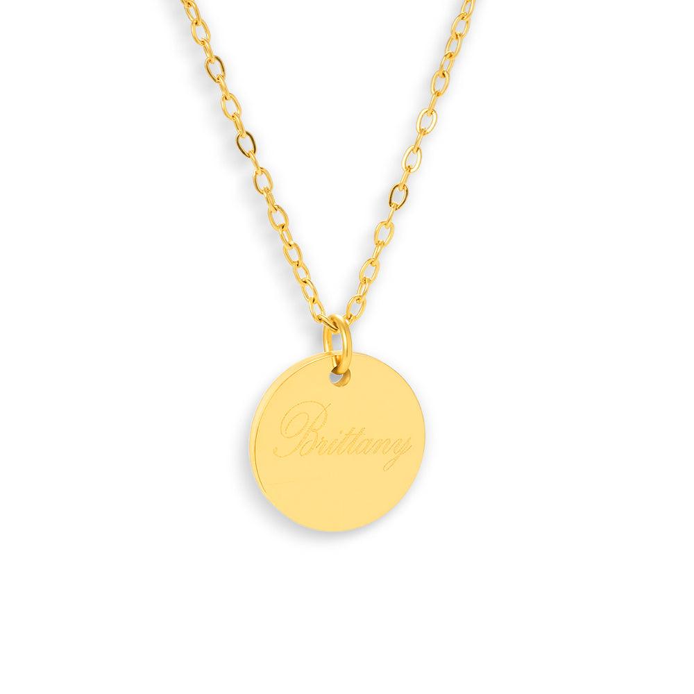 Custom/Personalized Round Pendant Necklace