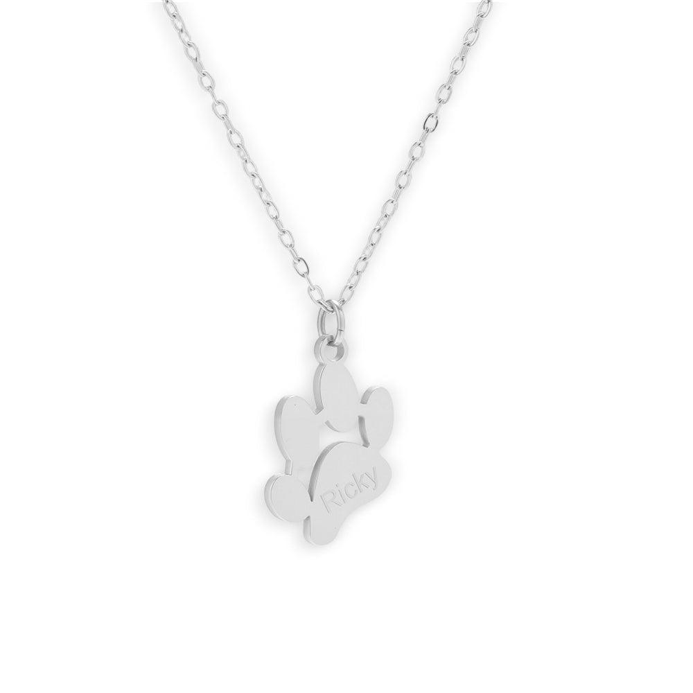 Custom/Personalized Paw Pendant Necklace
